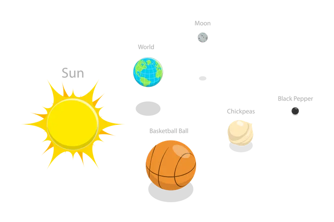 Solar System and Planets  Illustration