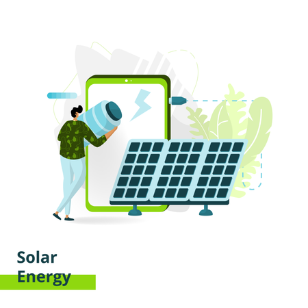 Solarenergie  Illustration