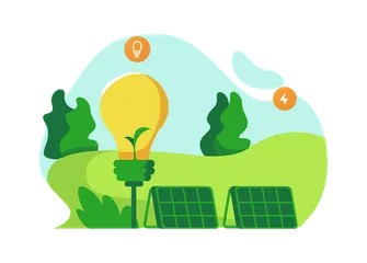 Erneuerbare Energie Illustrationspack