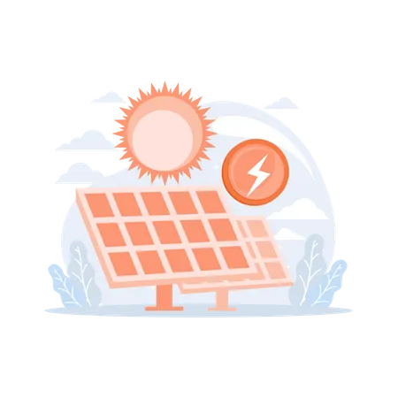 Solarenergie-Technologie  Illustration