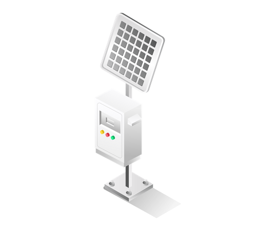 Solarstrom-Steuerung  Illustration