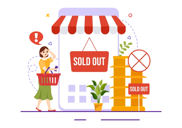 Sold Out Status  Illustration