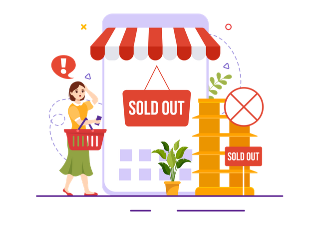 Sold Out Status  Illustration