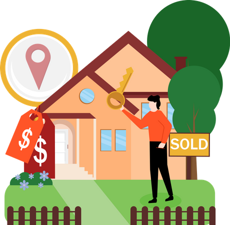 Sold Real Estate  Illustration