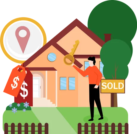 Sold Real Estate  Illustration