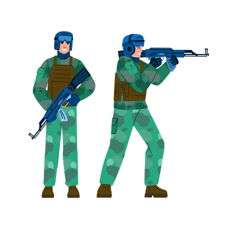Soldado do exército  Ilustração