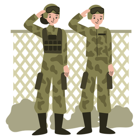 Soldado militar  Ilustración