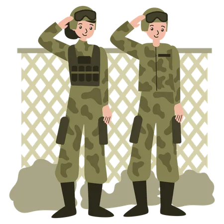 Soldado militar  Ilustración
