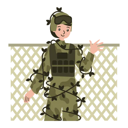 Soldatenausbildung  Illustration