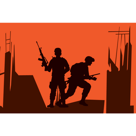Soldiers Are In Position  Illustration