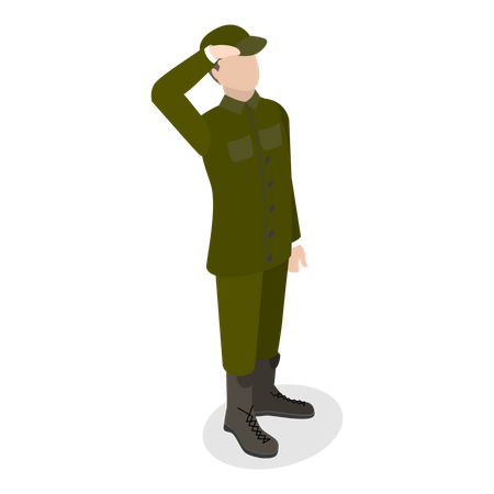 Soldiers in Uniform  Illustration