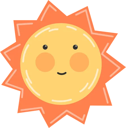 Emoji de soleil éclatant  Illustration