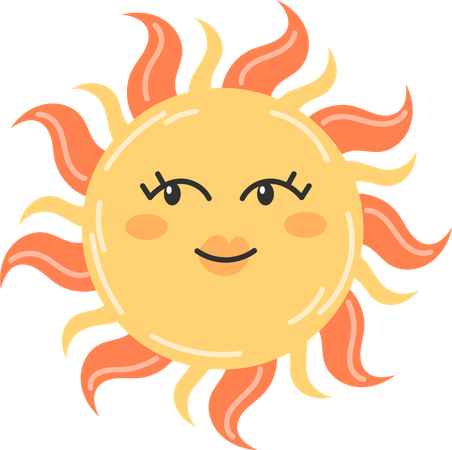Emoji de soleil éclatant  Illustration