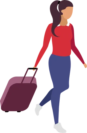 Solo travel for woman  Illustration