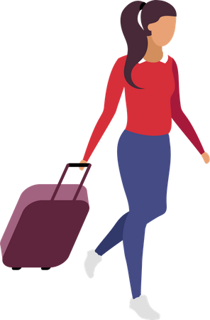 Solo travel for woman  Illustration