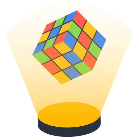 Solucionador de cubo rubik  Ilustração