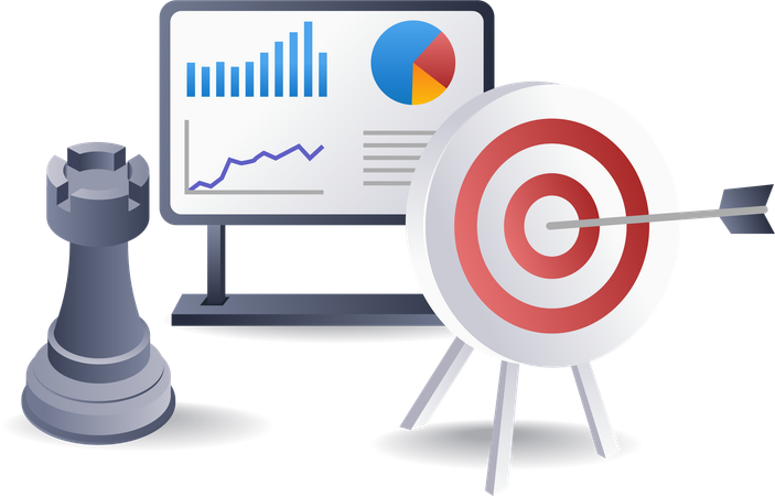 Soluciones de objetivos de desarrollo empresarial  Illustration