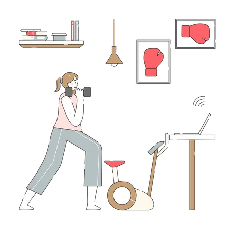 Soluções inteligentes de fitness para mães  Ilustração