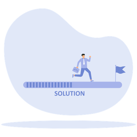 Solution and idea loading progress bar big idea  Illustration