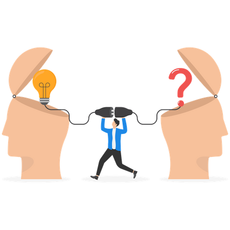Solutions de connexion pour hommes d'affaires  Illustration