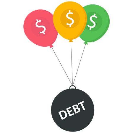 Solve debt problems  Illustration