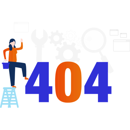 Solving 404 error Illustration