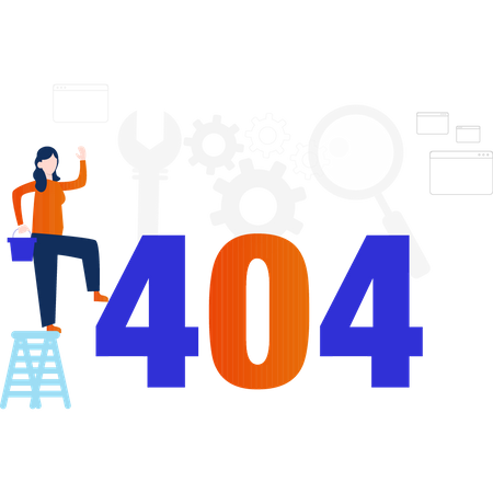 Solving 404 error  Illustration