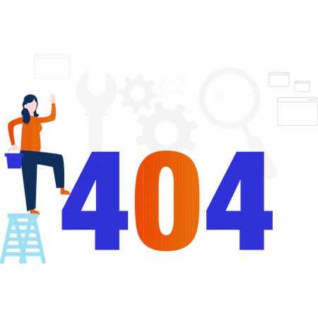 Solving 404 error  Illustration