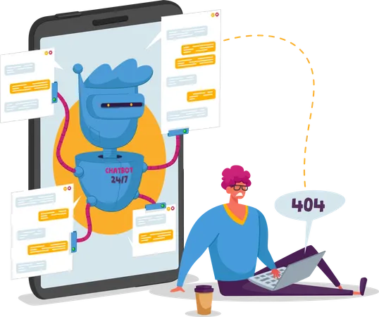 Solving error with help of chat support  Illustration