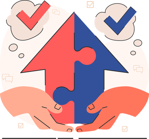 Solving home puzzle  Illustration