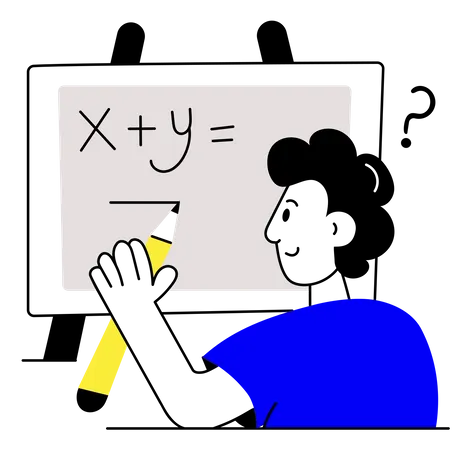 Premium Illustration Of Solving Maths In Sketchy Style Illustration