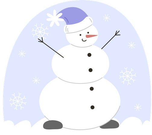 Sombrero de muñeco de nieve  Ilustración
