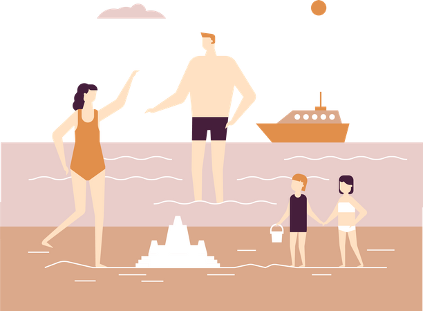 Sommerurlaub  Illustration