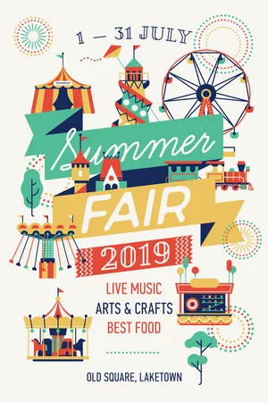 Sommermesse plakat  Illustration