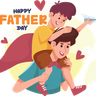 illustration shoulder of father