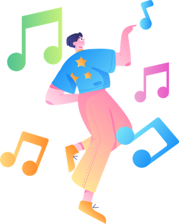 Song Listening  Illustration