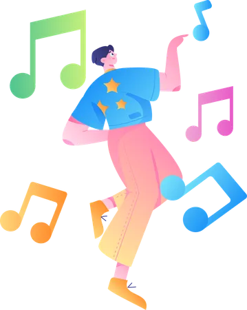 Song Listening  Illustration