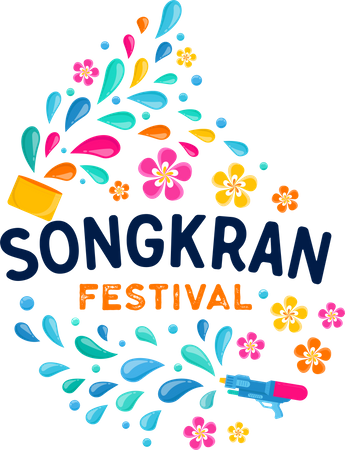 Songkran Festival  Illustration