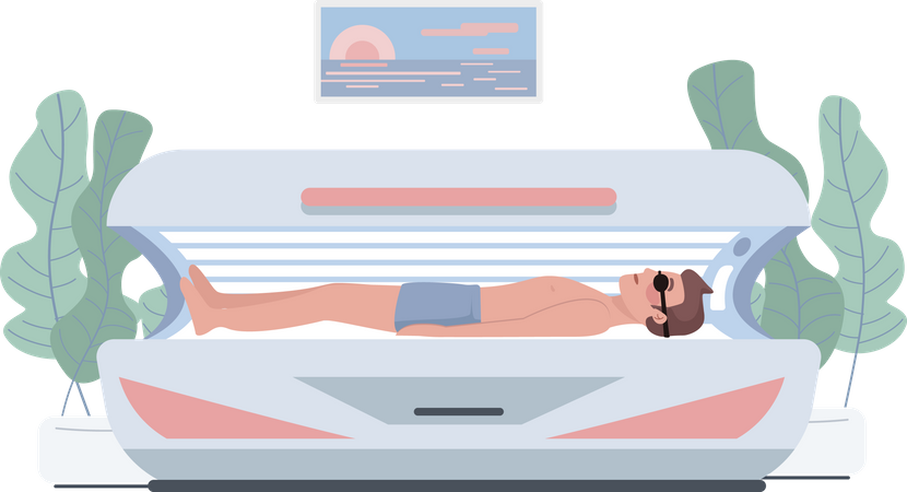 Sonnenbaden  Illustration