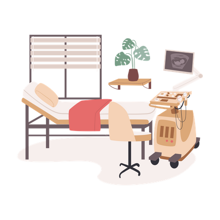 Sonography room  Illustration