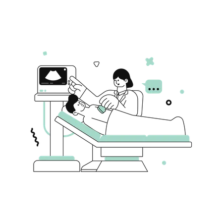 Sonography test  Illustration