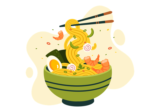 Sopa ramen  Ilustración