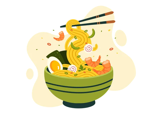 Sopa ramen  Ilustración