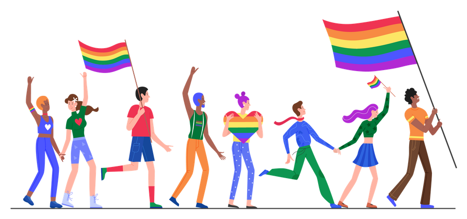 Apoyo lgbtq  Ilustración