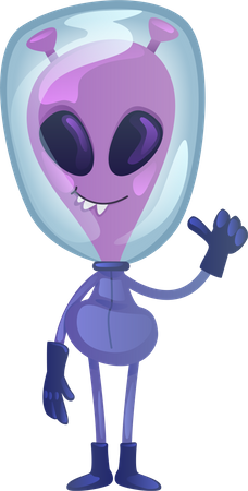 Alienígena sorridente  Ilustração