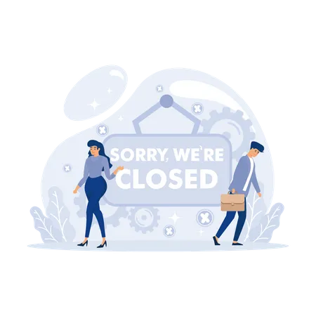 Sorry We Are Closed  Illustration