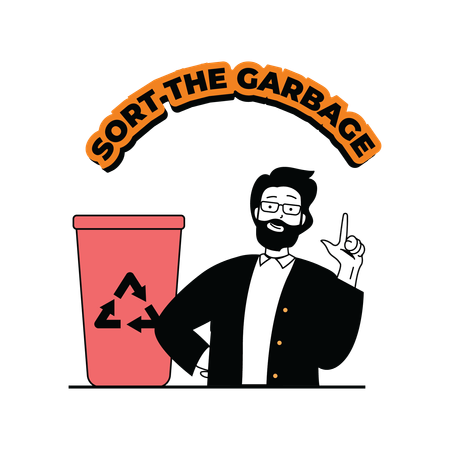 Sort the garbage  Illustration