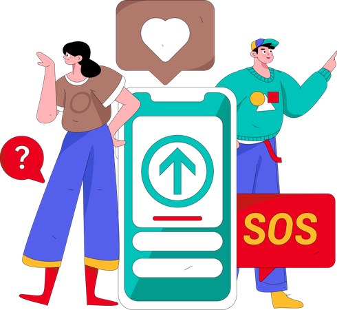 Sos call  Illustration