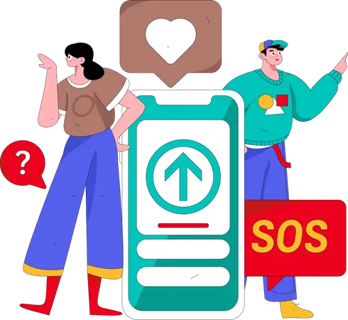 Sos call  Illustration