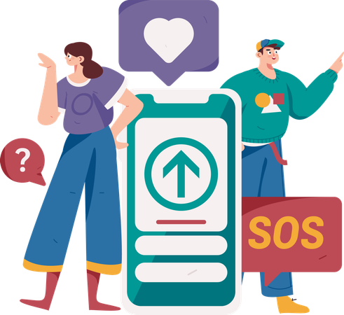 Sos call  Illustration